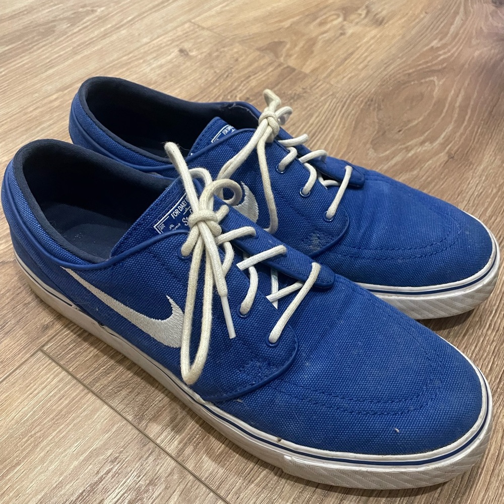 Nike Blue Canvas Sneakers with White Accents
